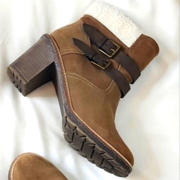 NEW White Mountain Rialto Joker II Brown Suede Chunky Chastity Boots Sherpa Warm - Picture 14 of 15